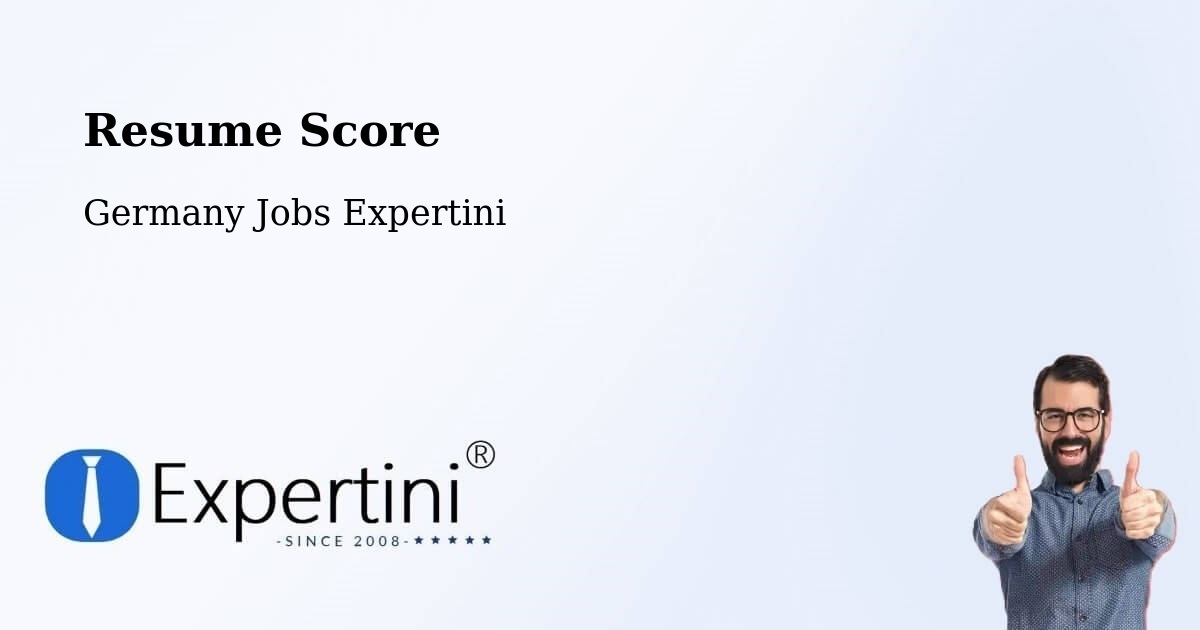 Resume Score - Germany Jobs Expertini