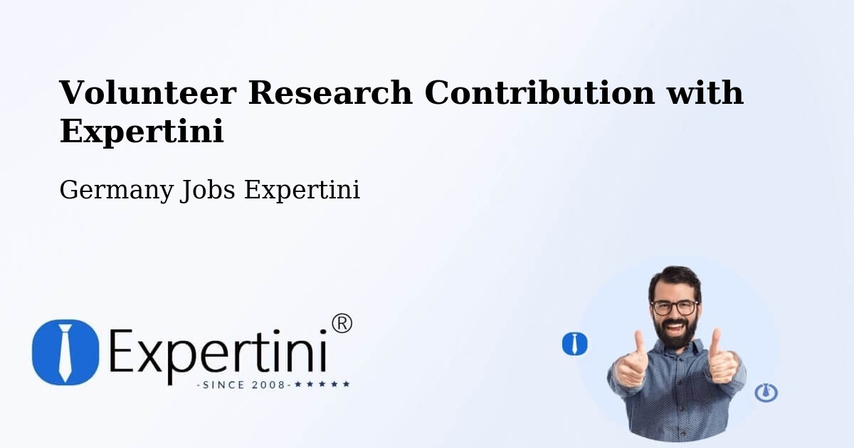 Volunteer Research Contribution Program – Siek - Germany Jobs Expertini